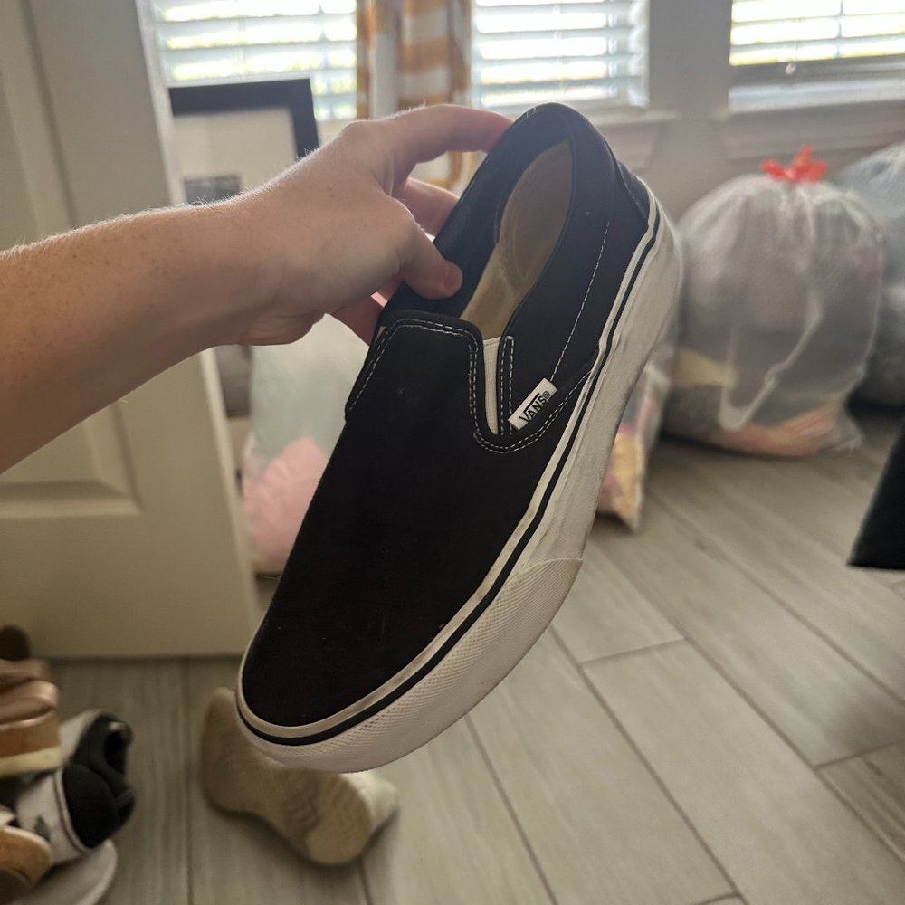 Black platform vans
